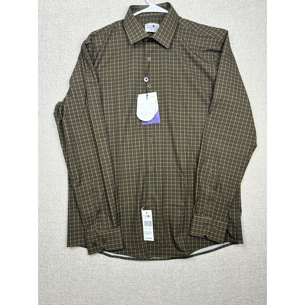Tayion Collection Mens Button Up Dress Shirt Size Large / L